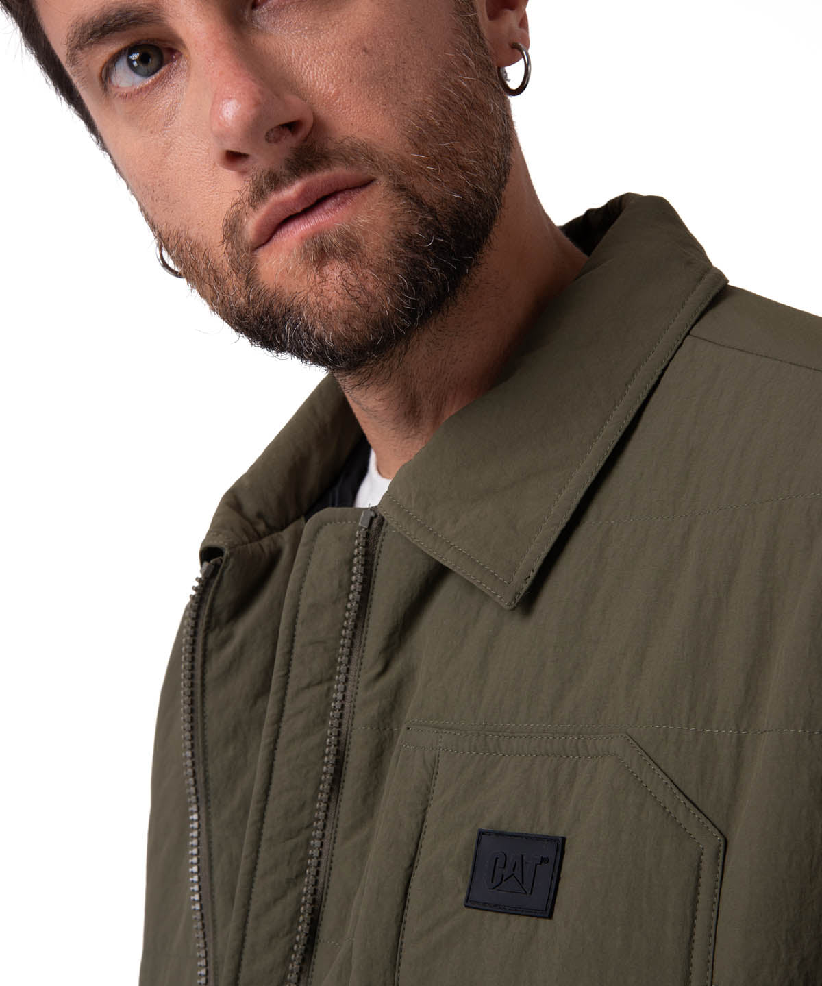 Chaqueta Manga Larga Hombre Work Jacket Verde Cat