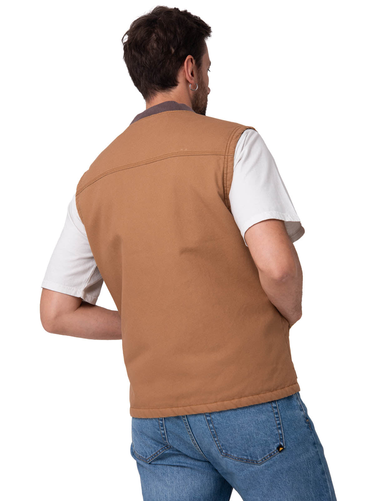 Chaqueta Sin Mangas Hombre Canvas Utility Café  Cat
