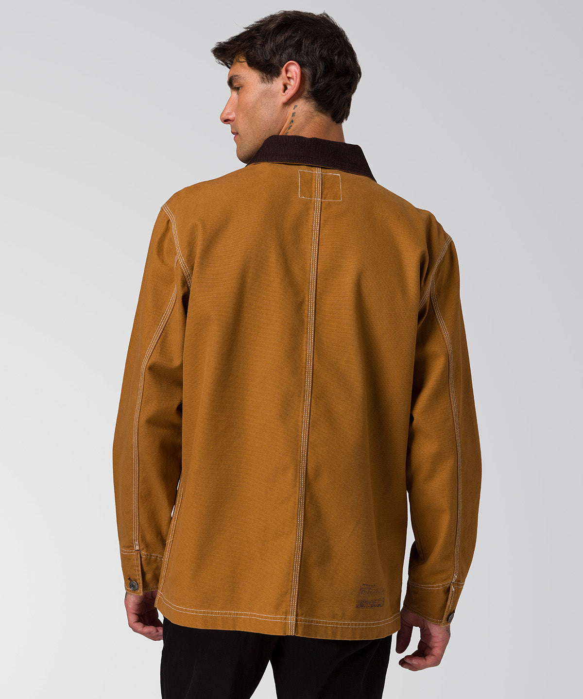 Chaqueta Manga Larga Hombre Canvas Chore Café Cat