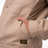 Chaqueta Manga Larga Hombre Canvas Flannel Beige Cat