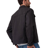 Chaqueta Manga Larga Hombre Canvas Flannel Negro Cat