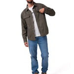 Chaqueta Manga Larga Hombre Twill Overshirt Verde Cat