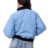 Chaqueta Manga Larga Mujer Nylon Bomber Celeste Cat