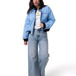 Chaqueta Manga Larga Mujer Nylon Bomber Celeste Cat