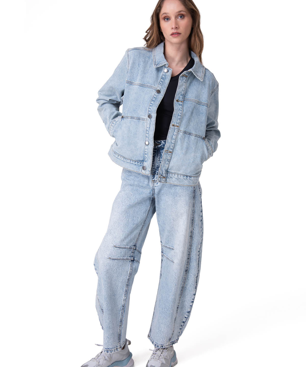 Chaqueta Mujer Relaxed Denim Jacket Azul