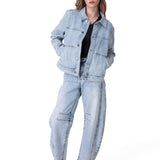 Chaqueta Mujer Relaxed Denim Jacket Azul
