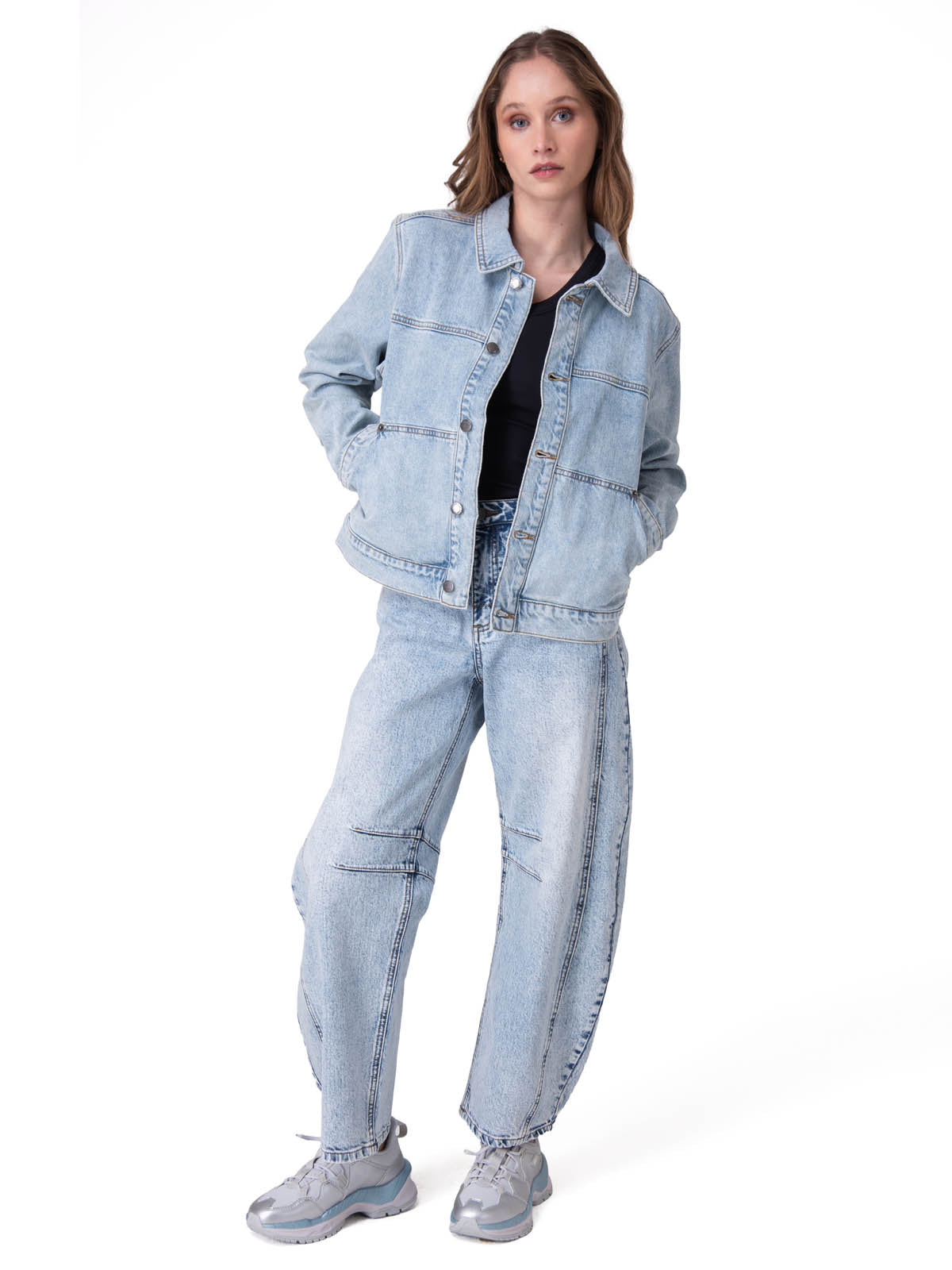 Chaqueta Mujer Relaxed Denim Jacket Azul