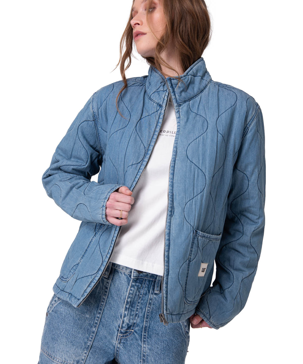 Chaqueta Mujer Quilted Cozy Chambra Azul