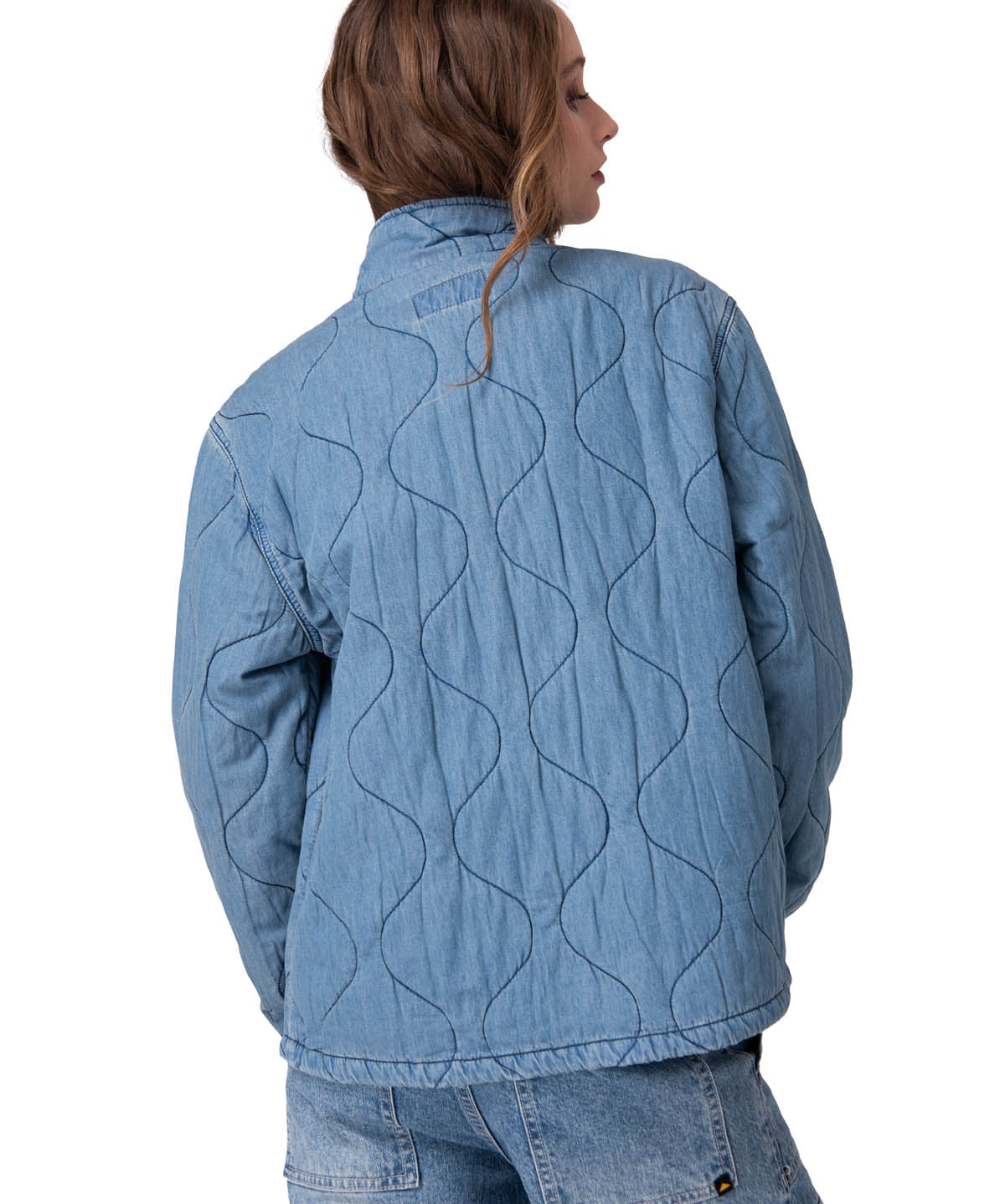 Chaqueta Mujer Quilted Cozy Chambra Azul