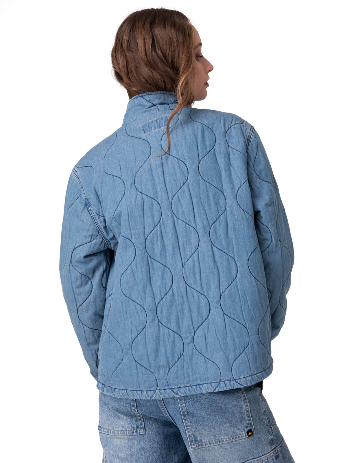 Chaqueta Mujer Quilted Cozy Chambra Azul