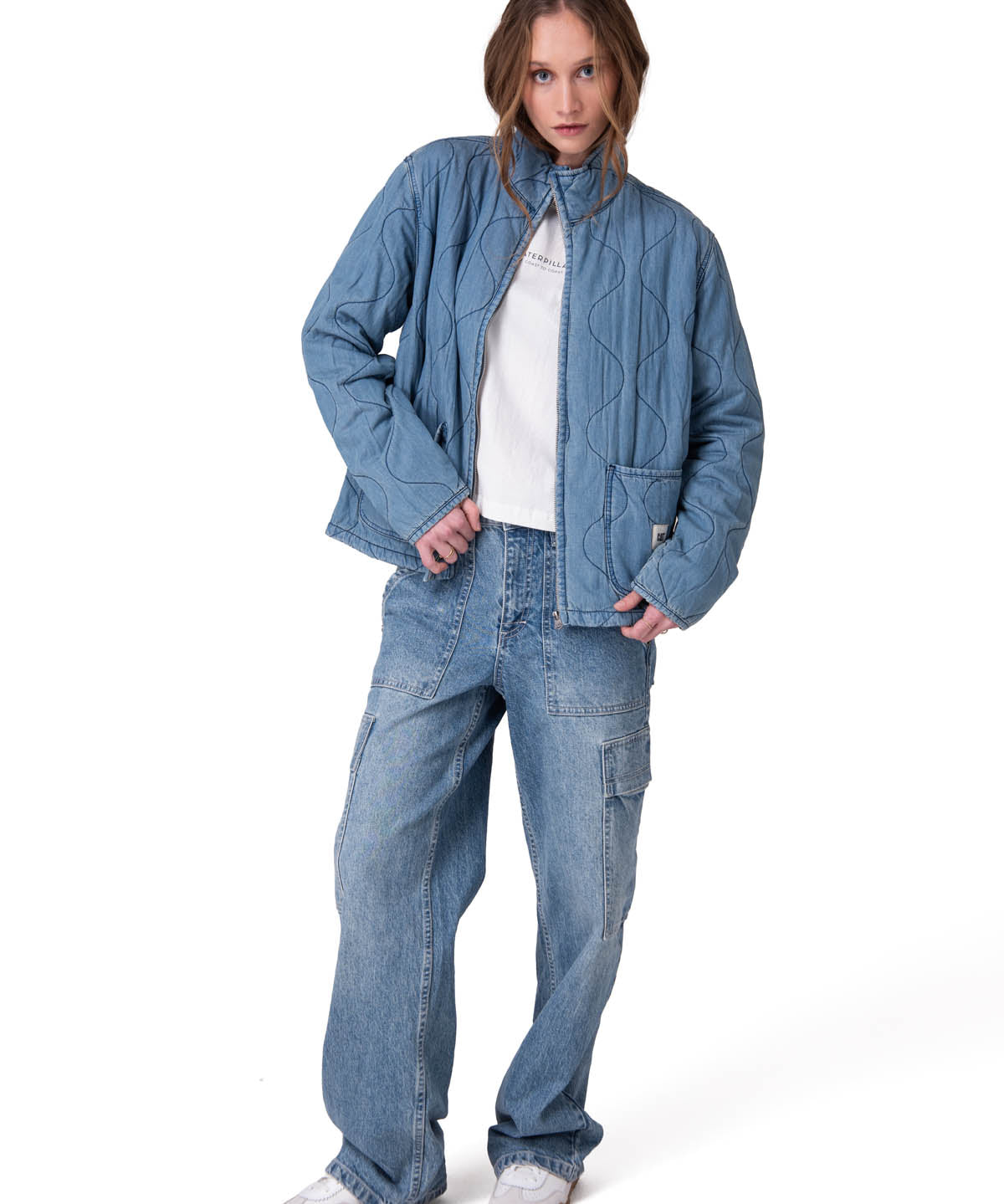 Chaqueta Mujer Quilted Cozy Chambra Azul