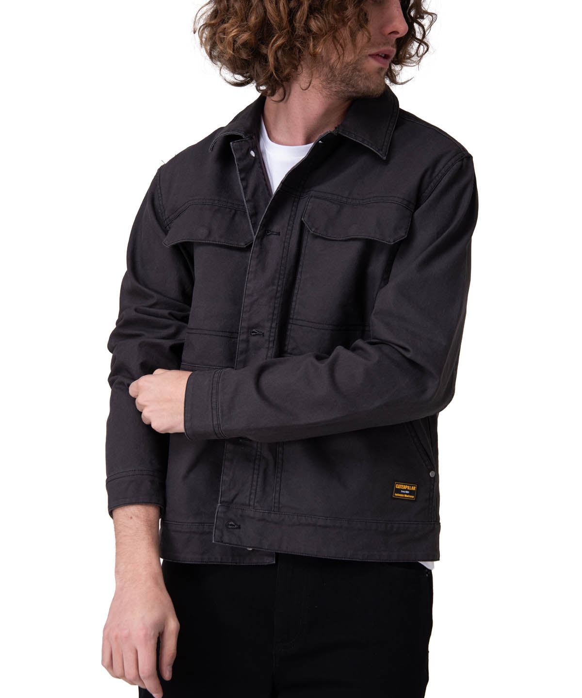Chaqueta Hombre Canvas Poplin-Lined Negro