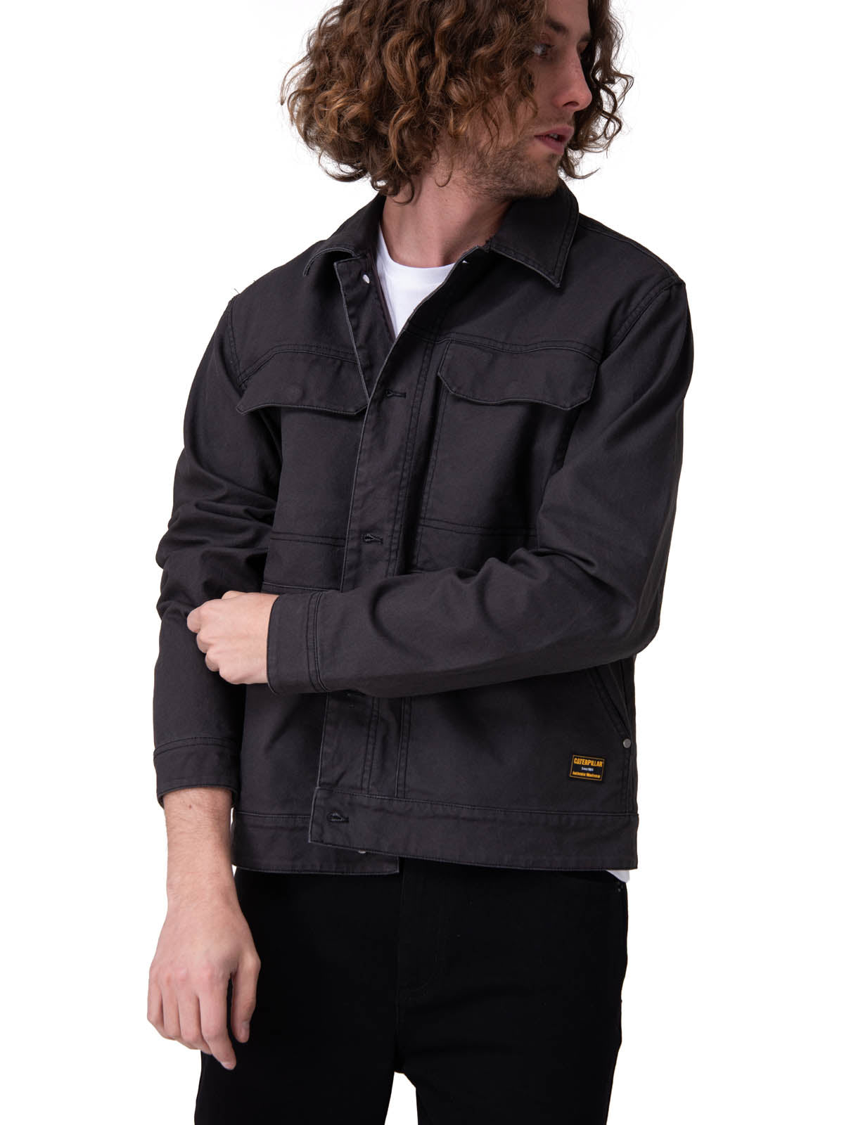 Chaqueta Hombre Canvas Poplin-Lined Negro