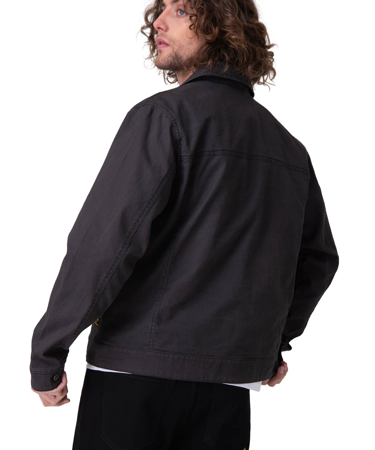Chaqueta Hombre Canvas Poplin-Lined Negro