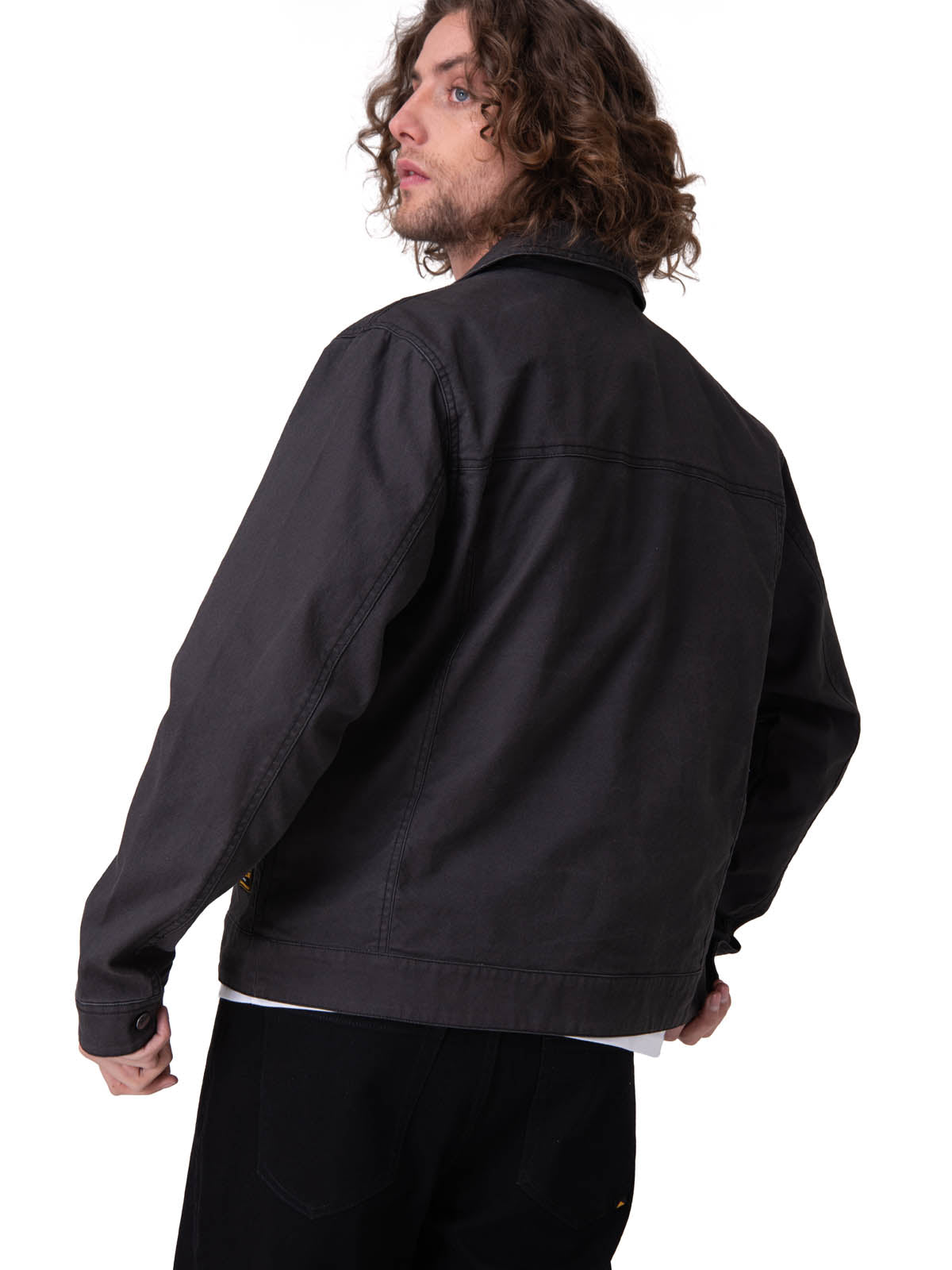 Chaqueta Hombre Canvas Poplin-Lined Negro