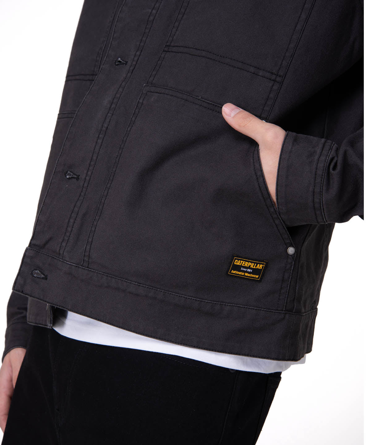 Chaqueta Hombre Canvas Poplin-Lined Negro