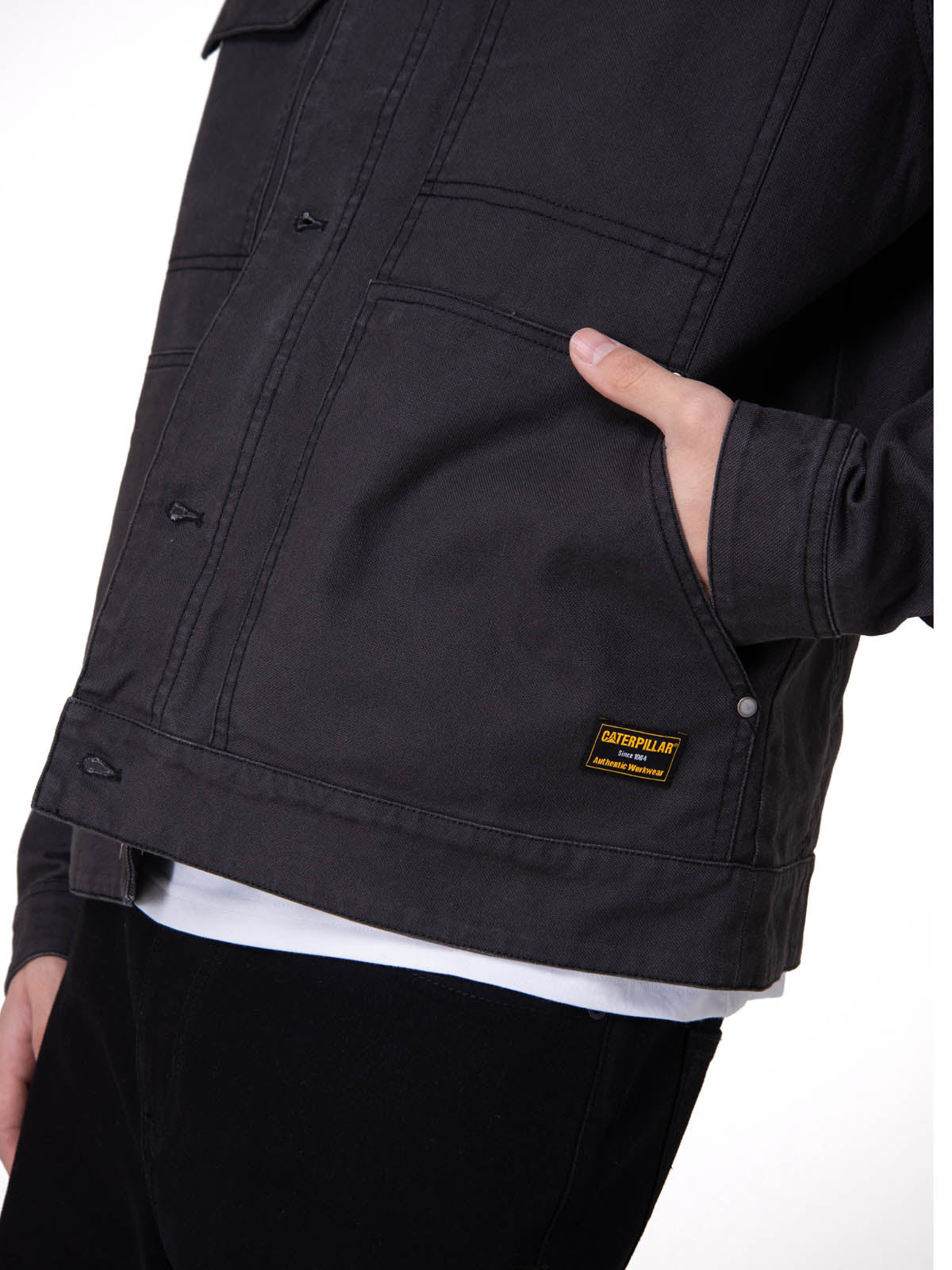 Chaqueta Hombre Canvas Poplin-Lined Negro