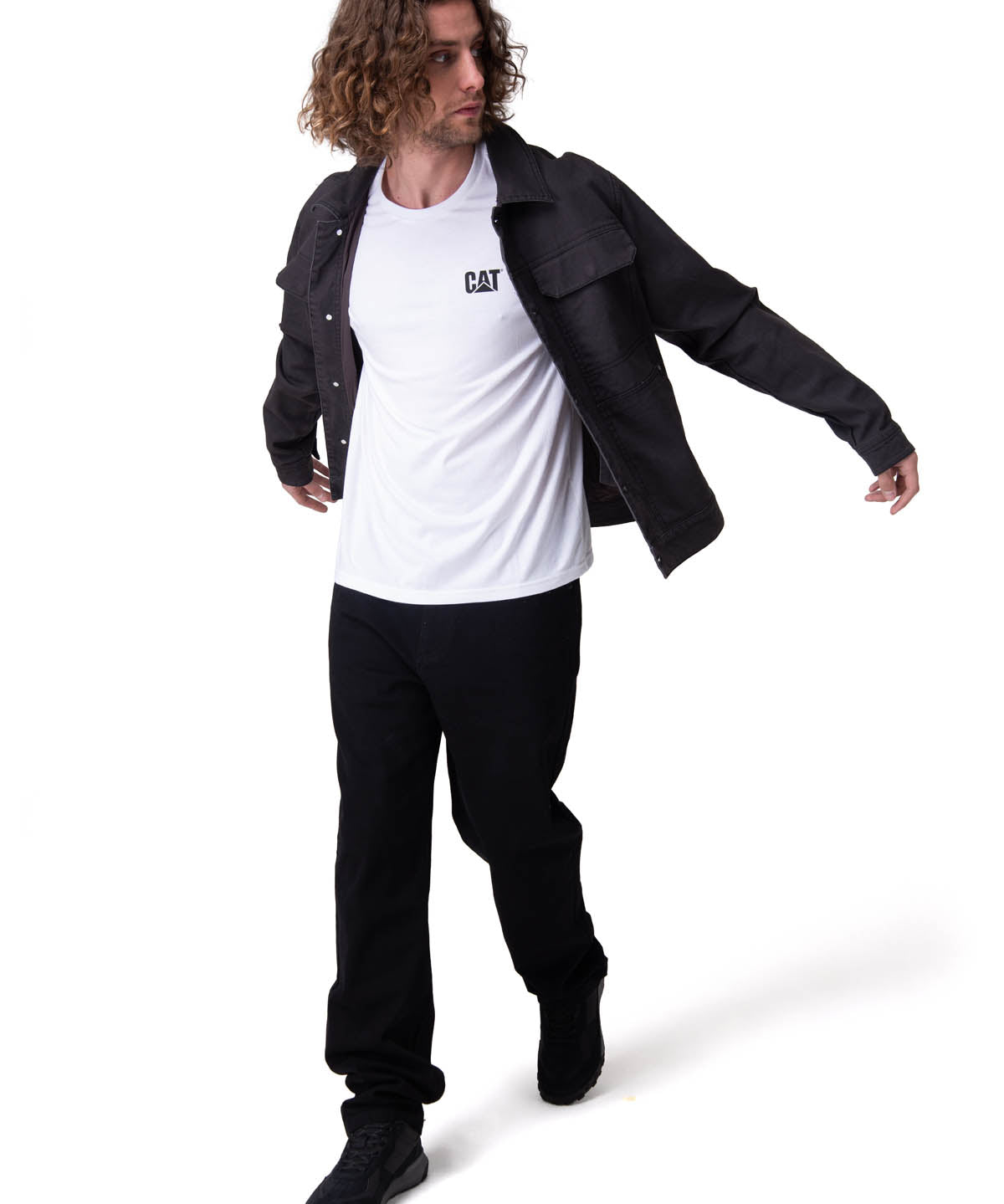 Chaqueta Hombre Canvas Poplin-Lined Negro