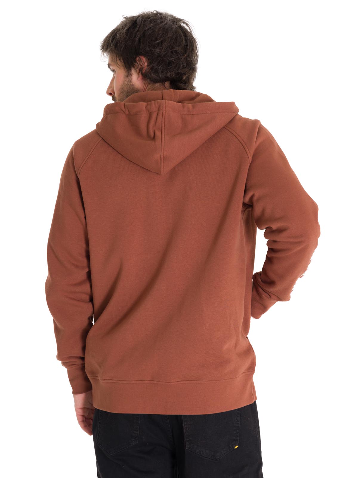 Polerón Manga Larga Hombre Fleece Cat Full Zip Hoodie Terracota Cat