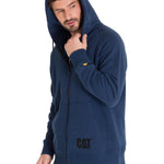 Polerón Manga Larga Hombre Fleece Cat Full Zip Hoodie Azul Petróleo Cat