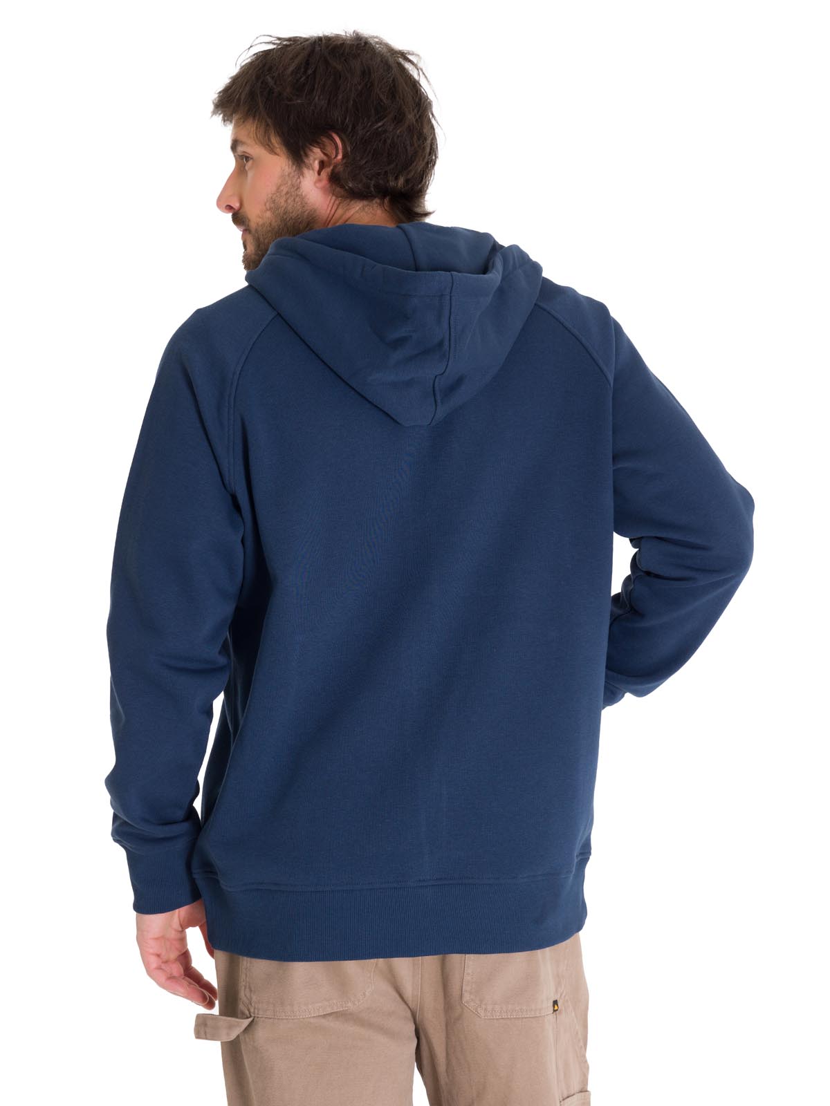 Polerón Manga Larga Hombre Fleece Cat Full Zip Hoodie Azul Petróleo Cat