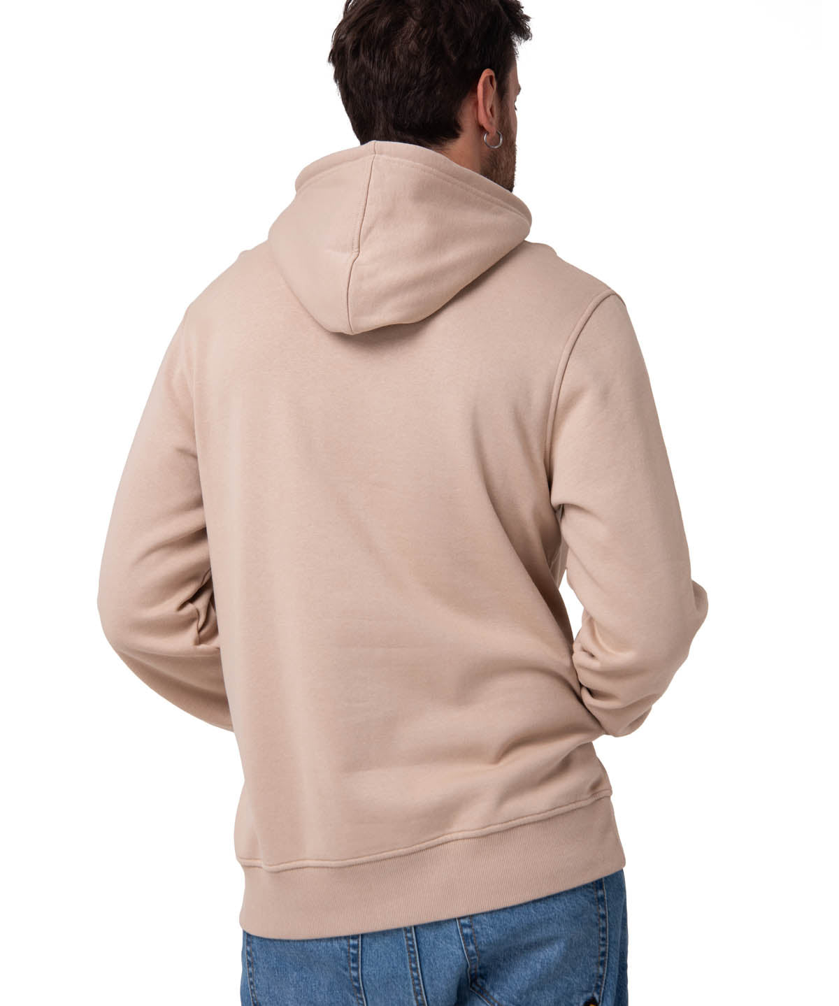 Polerón Con Gorro Hombre Logo Beige Cat