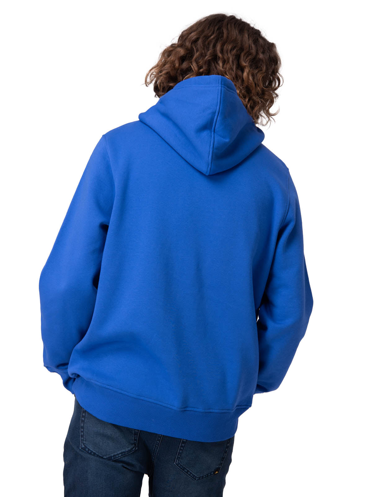 Poleron Hombre Fleece Cat Logo Pull Azul