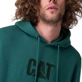 Poleron Hombre Fleece Cat Logo Pull Verde