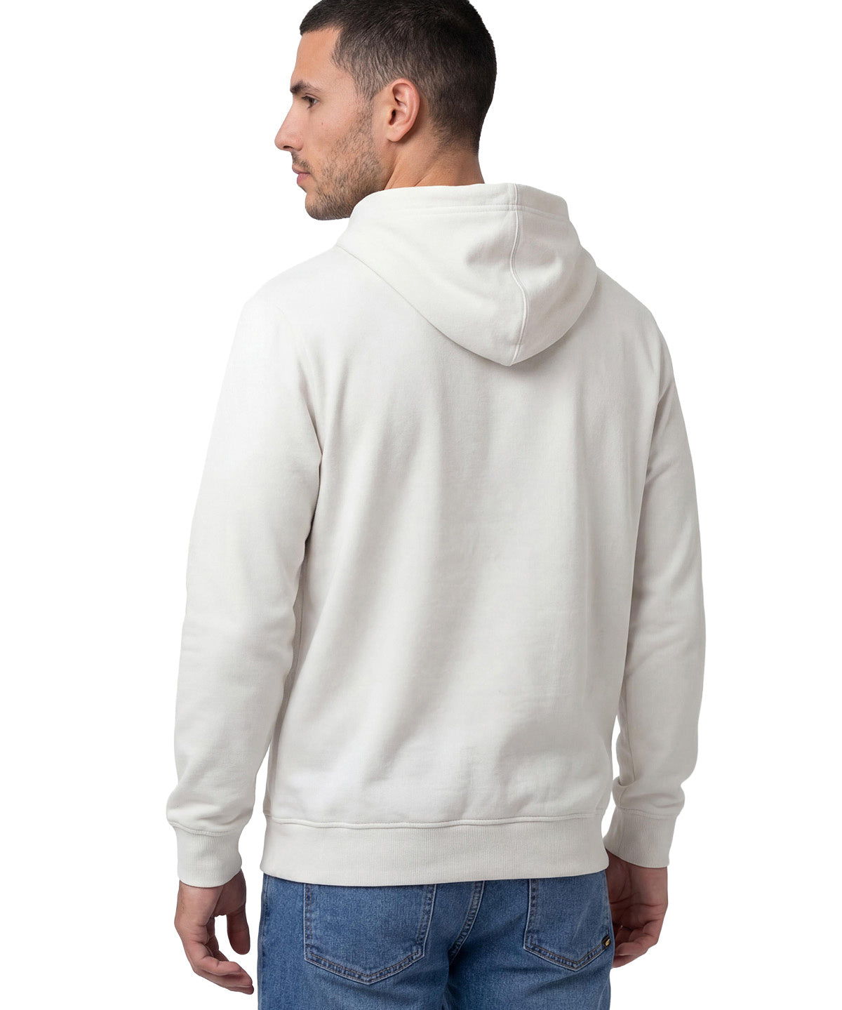 Polerón Con Gorro Hombre Cat Logo Blanco Cat