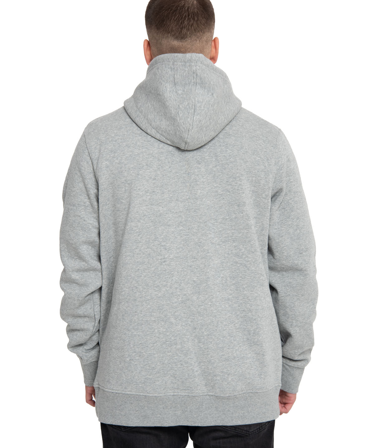 Poleron Casual Hombre Fleece Cat Logo Pullover Hoodie Gris Cat