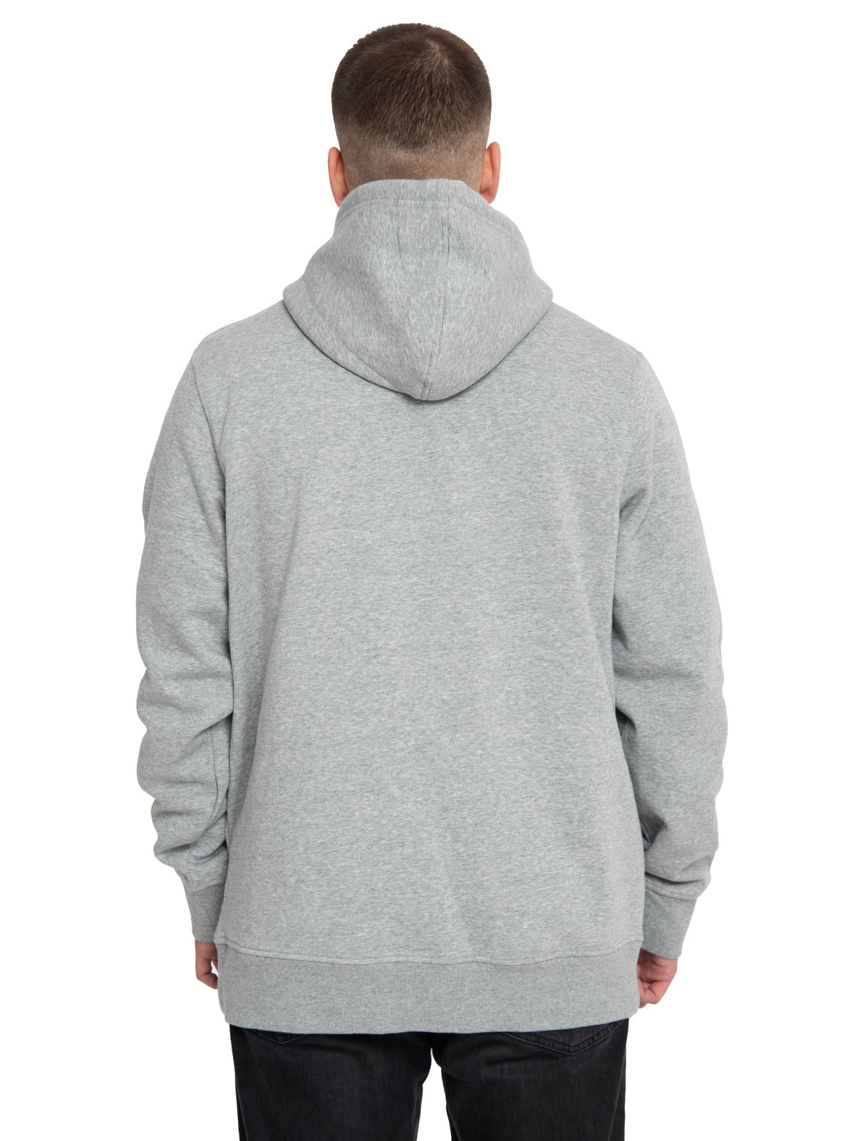 Poleron Casual Hombre Fleece Cat Logo Pullover Hoodie Gris Cat
