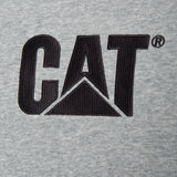Poleron Casual Hombre Fleece Cat Logo Pullover Hoodie Gris Cat
