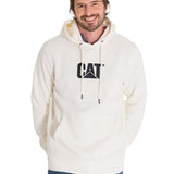 Polerón Manga Larga Unisex Fleece Cat Logo Pullover Hoodie Perla Cat