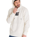 Polerón Manga Larga Unisex Fleece Cat Logo Pullover Hoodie Perla Cat