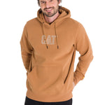 Polerón Manga Larga Unisex Fleece Cat Logo Pullover Hoodie Caramelo Cat