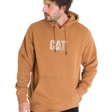 Polerón Manga Larga Unisex Fleece Cat Logo Pullover Hoodie Caramelo Cat