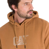 Polerón Manga Larga Unisex Fleece Cat Logo Pullover Hoodie Caramelo Cat