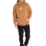 Polerón Manga Larga Unisex Fleece Cat Logo Pullover Hoodie Caramelo Cat