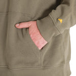 Polerón Manga Larga Hombre Fleece Cat Logo Pullover Hoodie Azul Petróleo Cat