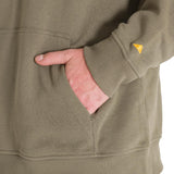 Polerón Manga Larga Hombre Fleece Cat Logo Pullover Hoodie Azul Petróleo Cat