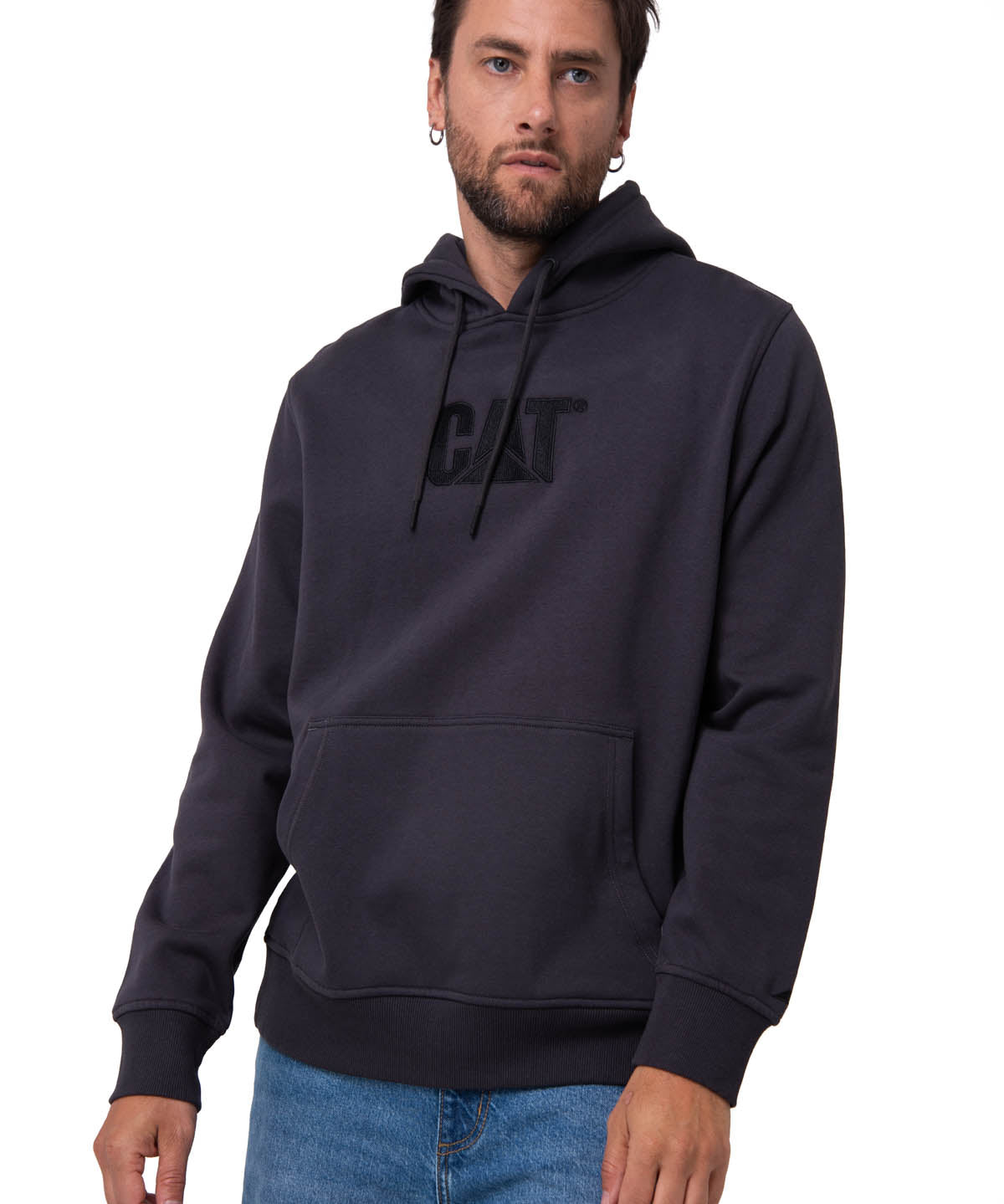 Polerón Con Gorro Hombre Cat Logo Negro Cat