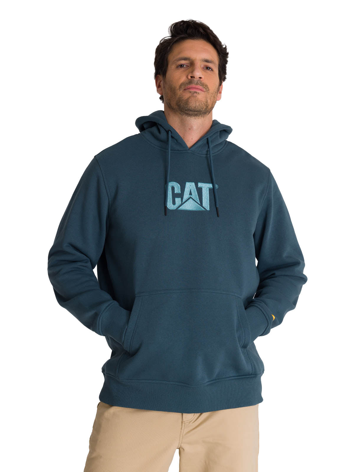 Polerón Fleece Hombre Hoody CAT Logo Azul CAT