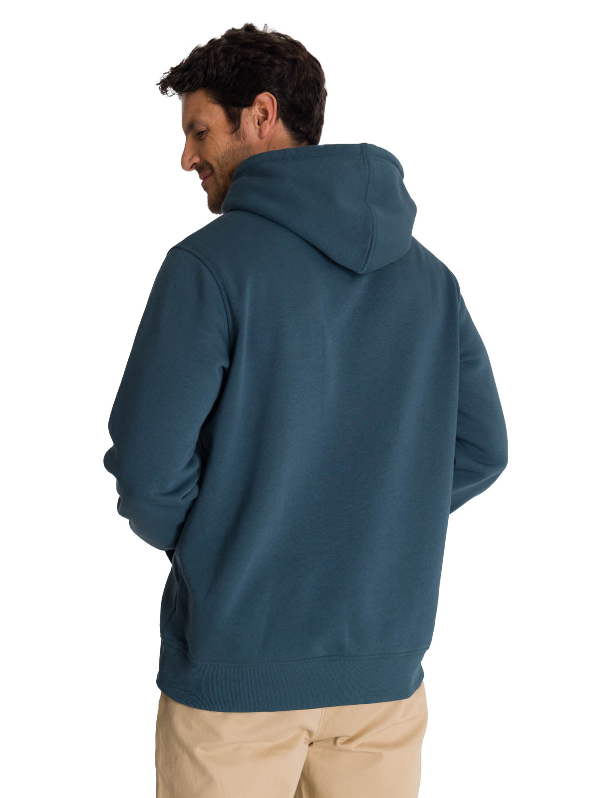 Polerón Fleece Hombre Hoody CAT Logo Azul CAT