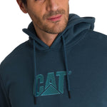 Polerón Fleece Hombre Hoody CAT Logo Azul CAT