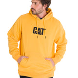 Poleron Casual Unisex Fleece Cat Logo Pullover Hoodie Amarillo Cat