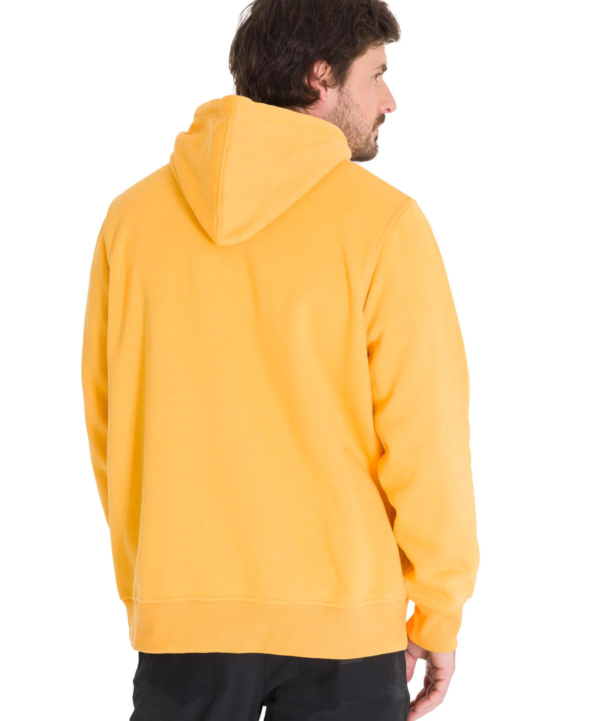 Poleron Casual Unisex Fleece Cat Logo Pullover Hoodie Amarillo Cat