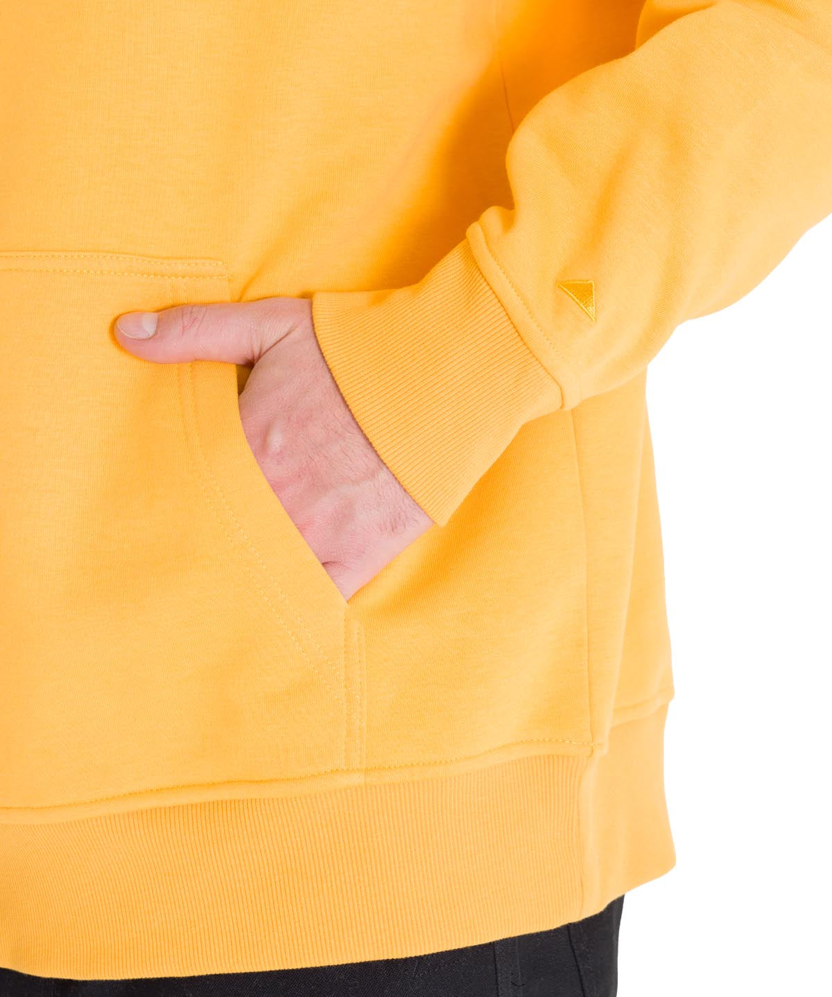 Poleron Casual Unisex Fleece Cat Logo Pullover Hoodie Amarillo Cat