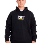 Poleron Casual Unisex Fleece Cat Logo Pullover Hoodie Negro Cat