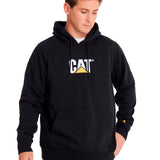 Poleron Casual Unisex Fleece Cat Logo Pullover Hoodie Negro Cat