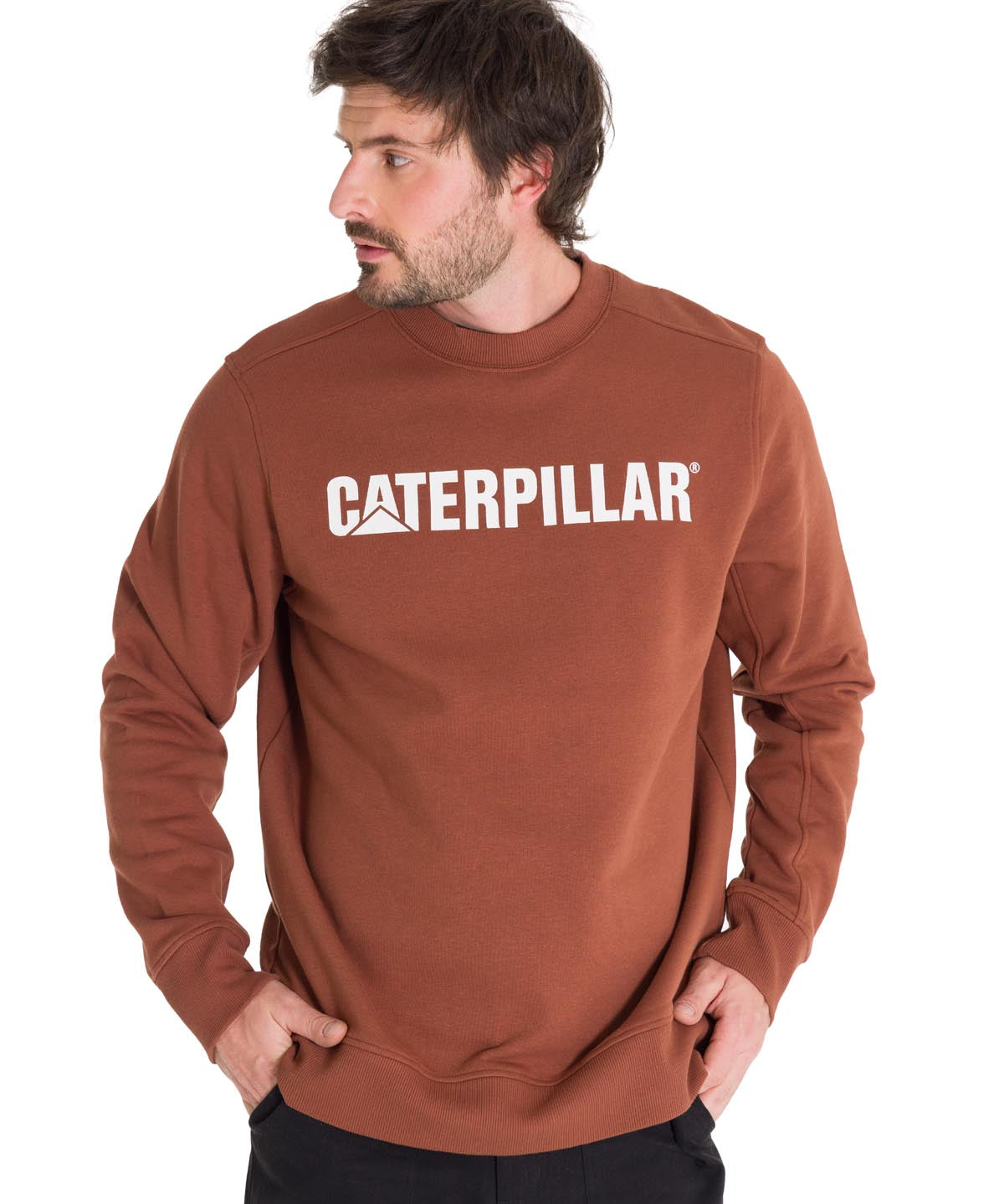 Polerón Unisex Caterpillar Logo Crewneck Terracota Cat
